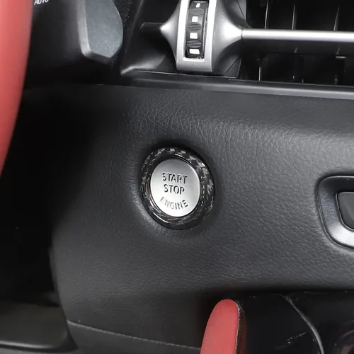 Miniatura 6 de Anillo de arranque de encendido de fibra de carbono real para Toyota Supra GR A90 A91 MK5 2019-2026, anillo de botón de arranque del motor