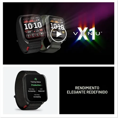 Miniatura 8 de Garmin® Venu® X1, Reloj inteligente GPS delgado y ligero, pantalla AMOLED, funciones avanzadas de salud y fitness, negro con respaldo de caja
