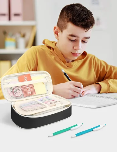 Miniatura 7 de Estuche Lindo para Lápices SUNEE, Funda Estética para Bolígrafos, Bolsa Grande para Lápices de Color con Cremallera, Almacenamiento y Organizador