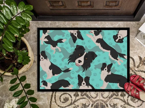 Miniatura 3 de Caroline's Treasures MLM1025JMAT Border Collie - Tapete para puerta delantera, 24 x 36 pulgadas, para interiores y exteriores, para entrada