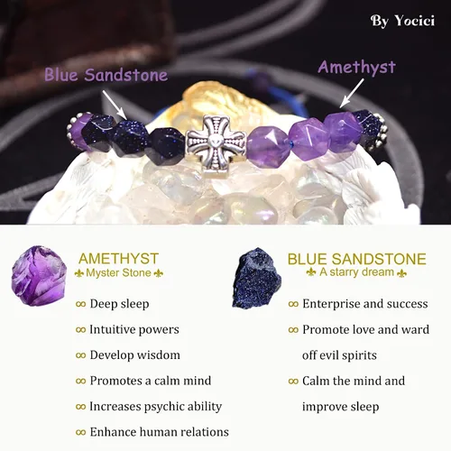 Miniatura 19 de Pulseras de la amistad, pulsera de obsidiana negra arcoíris para mujeres y hombres, 0.394 pulgadas (0.394 in), ojo de tigre, hematita y cristal