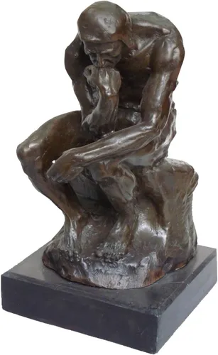 Miniatura 12 de Rodin The Thinker Statue TPE-185 - Estatuas de bronce para decoración del hogar, 5 piezas