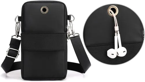 Miniatura 4 de Cartera para teléfono celular, bolsa cruzada para Samsung Galaxy S24 S23 Ultra S21 S22 S20 Plus Fe Note 20 A15 5G A25 A35 A05S A14 A13 A54 A71 Negro