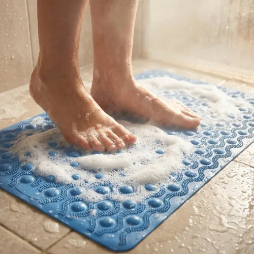 Miniatura 3 de NOVA Medical Products Alfombra de baño de goma, azul