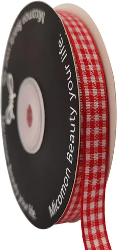 Miniatura 52 de Cinta de cuadros a cuadros vichy marrón 25 yardas cada rollo 100% poliéster (1 pulgada, marrón)