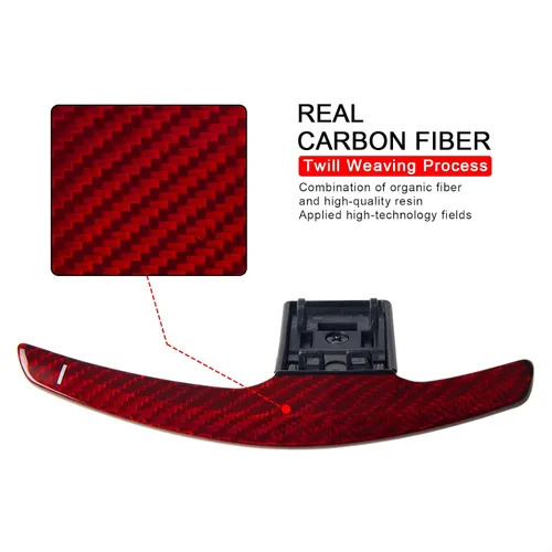 Miniatura 3 de Cubierta de fibra de carbono real para volante de cambio extendida compatible con BMW F01 F02 F06 F07 F10 F13 F15 F20 F21 F30 F45 F48 F80 F83 I12 M2