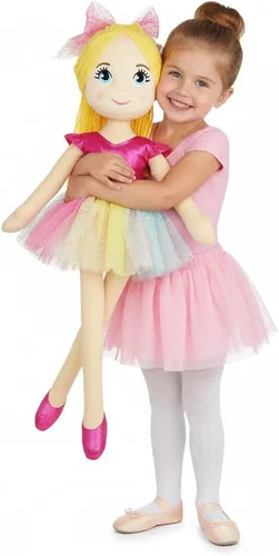 Miniatura 17 de June Garden Muñeca bailarina personalizada de 16 pulgadas, Monica, muñeca de ballet de felpa impresa con nombre personalizado para niñas, regalo