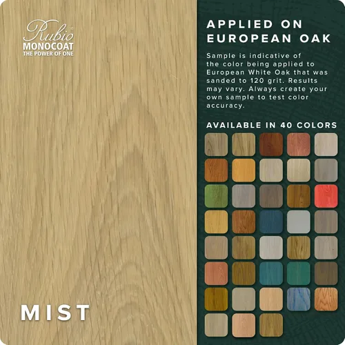 Miniatura 2 de Rubio Monocoat Tinte y acabado para madera de 650 pies cuadrados - Niebla Oil Plus 2C Aceite de linaza de secado rápido, ecológico