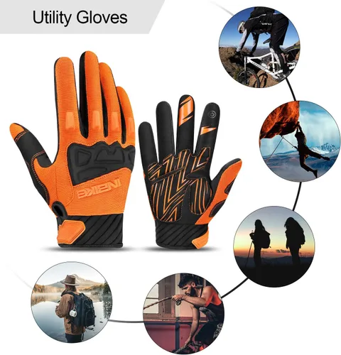 Miniatura 7 de INBIKE - Guantes de bicicleta de montaña para hombre, protectores de nudillos, acolchados, guantes de ciclismo transpirables para MTB, motocross