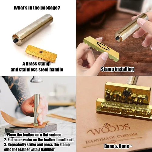 Miniatura 5 de Sello de cuero personalizado grabado en relieve con texto, imagen, logotipo, herramienta de manualidades, regalo para artesanos de cuero