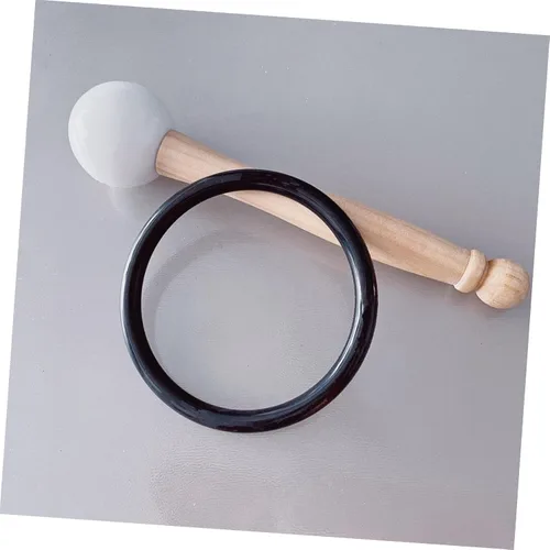 Miniatura 8 de Cojín de cuenco cantante de 4.52 x 4.21 pulgadas, tapete de goma para instrumentos de meditación budista con 3 almohadillas de música