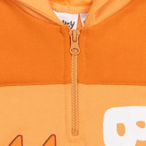 Miniatura 11 de Bluey Sudadera con capucha de forro polar con media cremallera para niños pequeños y grandes