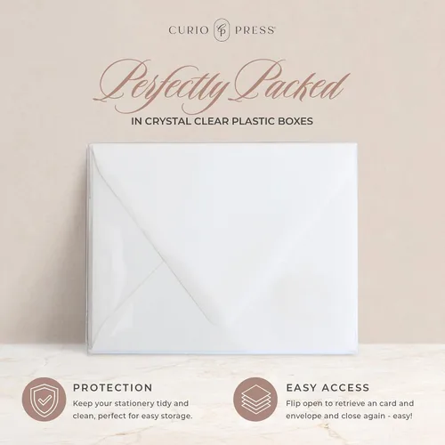 Miniatura 8 de Curio Press Papelería personalizada para mujeres y hombres, tarjetas de agradecimiento planas A2 con tarjetas de notas personalizadas, tarjetas