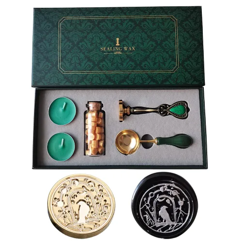 Miniatura 12 de Juego de 3 sellos de cera personalizados, estilo europeo, vintage, juego de sellos de cera para invitaciones de boda, paquetes de vino, sobres