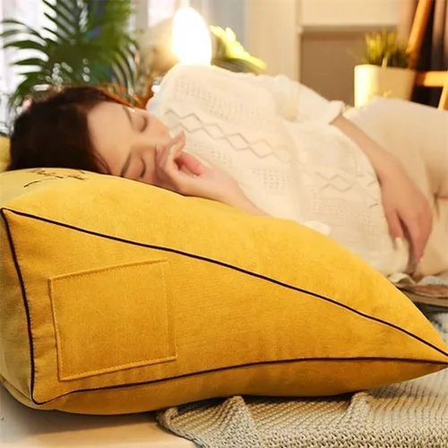 Miniatura 4 de Almohada triangular para la cabeza de cama, cojín grande de espalda/cojín de cabecero, almohada de cuña reclinable con funda extraíble