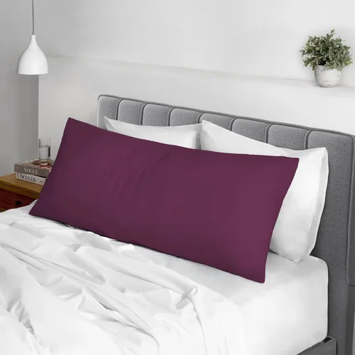 Miniatura 95 de Pizuna Juego de 2 fundas de almohada de 100 % algodón puro, tamaño estándar, color blanco, lujosas fundas de almohada de 400 hilos de satén