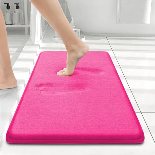 Miniatura 153 de Smiry Tapetes de Baño de Espuma Viscoelástica 36 x 24 pulgadas, Tapetes de Baño Extra Suaves y Absorbentes, Alfombra Antideslizante Lavable