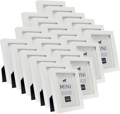 Studio Decor Mini marco de 2 x 3 pulgadas con paspartú, paquete de 24