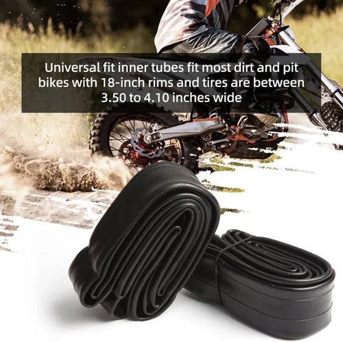 Miniatura 20 de AR-PRO (Paquete de 2) Tubos interiores de repuesto para bicicleta de tierra 2.50/2.75-10, resistente con vástago de válvula curvado TR-87