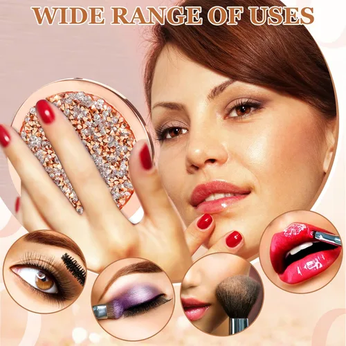 Miniatura 6 de Cindeer 48 piezas de espejo pequeño compacto plegable de bolsillo para maquillaje redondo de mano cosmético con aumento, espejo compacto