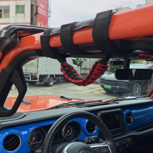 Miniatura 7 de 4 asas de agarre de barra antivuelco compatibles con Jeep Wrangler JLU JK JKU TJ YJ LJ JT JL y Gladiator JT 1987-2021 UTV y ATV, se adapta a barras