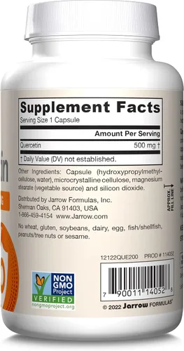 Miniatura 10 de Quercetin de Jarrow Formulas, cápsulas de 0.017 onzas, QUE200, 1, 1