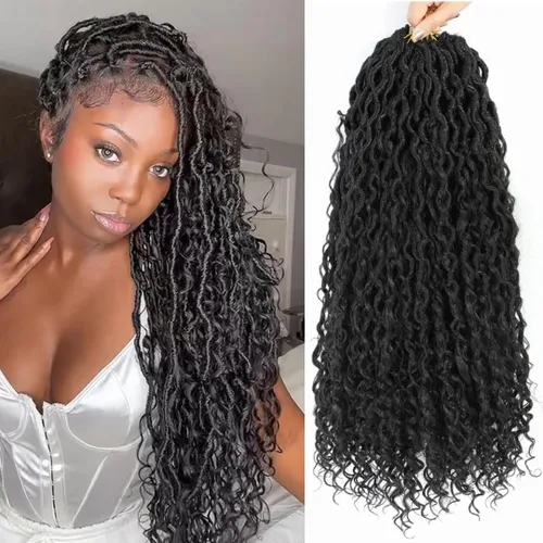 Miniatura 93 de Alicoco Goddess Locs Cabello de Ganchillo 12 Pulgadas 8 Paquetes Rastas Sintéticas de Ganchillo Para Mujeres Rastas Suaves Boho Pre-enrolladas River