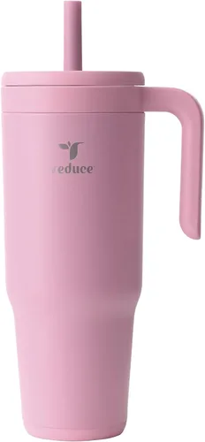 Miniatura 14 de REDUCE Chiller - Vaso térmico aislado al vacío de 40 onzas con pajita de silicona a prueba de derrames, tapa de Tritán sostenible con marcadores