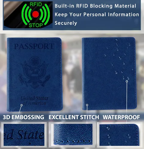 Miniatura 6 de Portatarjetas de vacuna Accesorios de viaje, Azul oscuro