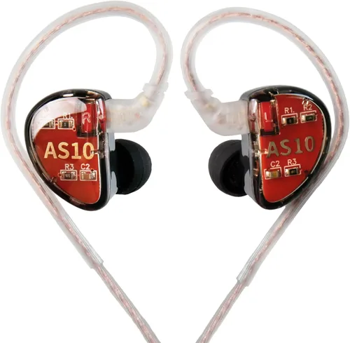 KZ AS10 - Auriculares con 5 controladores de armadura equilibrada, auriculares con cancelación de ruido, auriculares IEMS con cable desmontable de 2