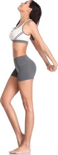 Miniatura 3 de CADMUS Pantalones cortos deportivos de elastano de cintura alta para mujer, para yoga, correr, voleibol