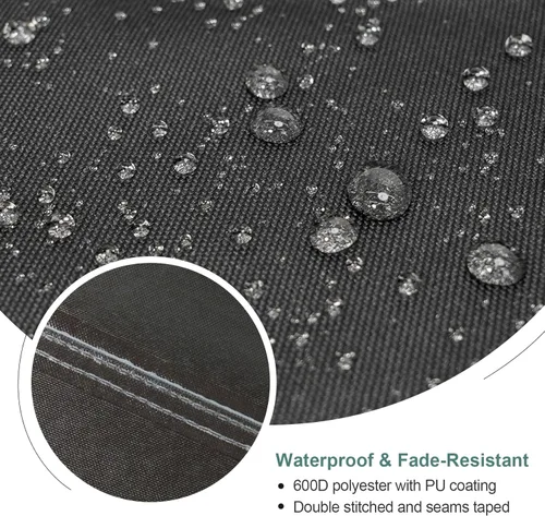 Miniatura 3 de Funda para Caja de Cubierta de Patio Impermeable Rectangular para Exteriores Funda para Banco de Almacenamiento 62L x 30A x 26Al pulgadas, Negro