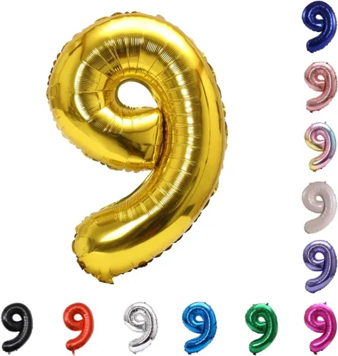 Miniatura 85 de YPSelected Globo grande de 32 pulgadas de helio con números 0-9 de papel de aluminio azul para cumpleaños, bodas y fiestas (Azul, 3)