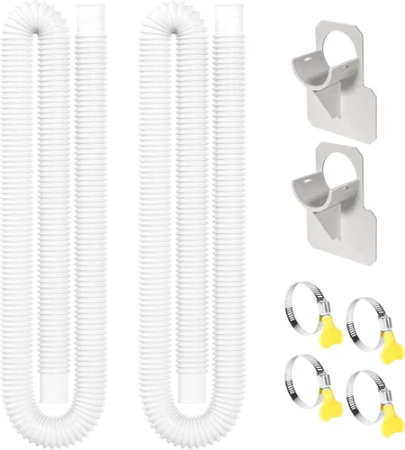 Mangueras de piscina para piscina sobre el suelo, paquete de 2 mangueras de filtro de piscina de 1.25 pulgadas, manguera de repuesto de 59 pulgadas