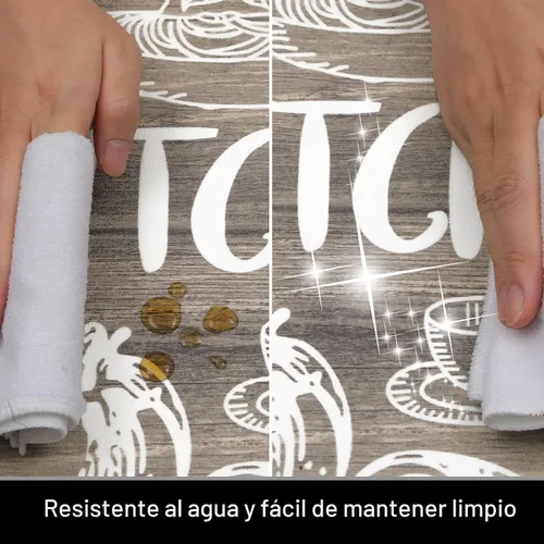 Miniatura 3 de HEBE Juego de 2 tapetes de cocina gruesos y antifatiga acolchados para el suelo, alfombras impermeables antideslizantes, cómodos tapetes de chef