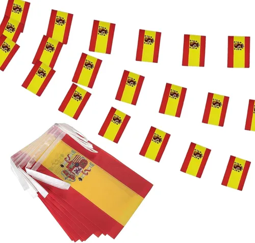 Miniatura 11 de Banderas de cuerda de 100 países, banderines internacionales, banderas del mundo para bares olímpicos, clubes deportivos, decoraciones escolares