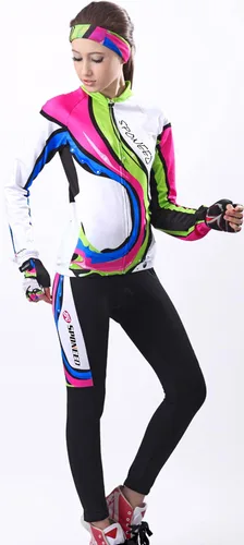 Miniatura 3 de sponeed Maillot de ciclismo de manga larga para mujer, transpirable