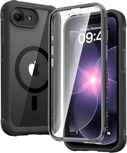 Miniatura 440 de Diaclara Funda diseñada para iPhone 16, mejorada [protección completa de la cámara], carcasa resistente de cuerpo completo con protector de pantalla