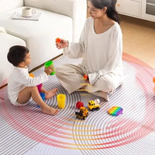 Miniatura 3 de JKGHK Leather Heated Floor Carpet, Infrared Floor Heater Mat, Portable Heated Area Rug with Adjustable Thermostat, Fast Heating Floor Heating System
