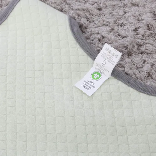 Miniatura 4 de 100% algodón orgánico pastel bebé dormir acolchado jacquard chaleco suave manta portátil Amarillo claro