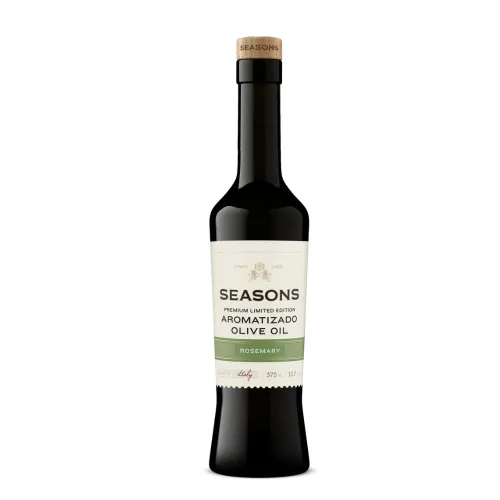 Seasons Aceite de oliva con infusión de romero, terroso y herbáceo, perfecto para asar, asar a la parrilla y focaccia casera (paquete de 2)