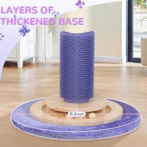 Miniatura 6 de Poste rascador para gatos de interior para adultos grandes, poste vertical de 45 pulgadas de alto con poste de sisal de 3.5 pulgadas de diámetro