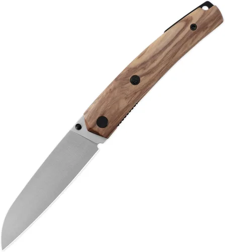 Miniatura 13 de Petrified fish PF719 - Cuchillo plegable, hoja de acero negro lavado a la piedra 14C28N de 3.38 pulgadas, mango de fibra de carbono, con bloqueo
