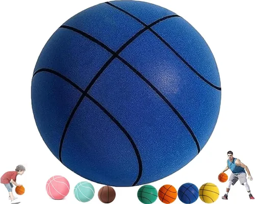Miniatura 17 de Baloncesto silencioso, balón silencioso para interiores, baloncesto silencioso con asas, baloncesto de espuma silenciosa, baloncesto silencioso