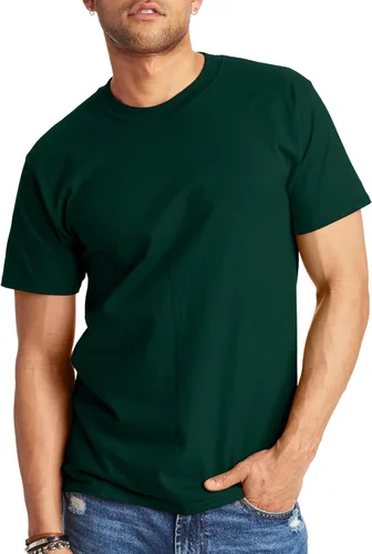Hanes Beefy-t - Camiseta clásica de algodón pesado para hombre, paquete de 1 o 2unidades, disponible en tallas Tall