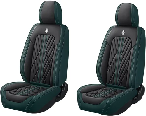 Miniatura 33 de Juego de fundas de asiento de automóvil de cuero nappa impermeables y transpirables de ajuste universal, cojín protector para vehículo automotriz