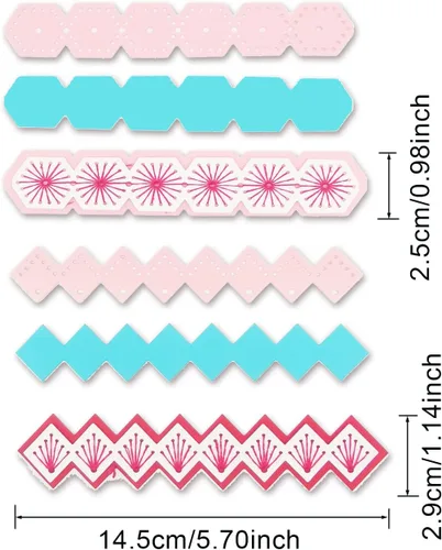 Miniatura 2 de Alinacutle 2 piezas de bordes de tarjetas de puntada troquelada para cortar metal para hacer tarjetas hechas a mano álbum de recortes, plantilla