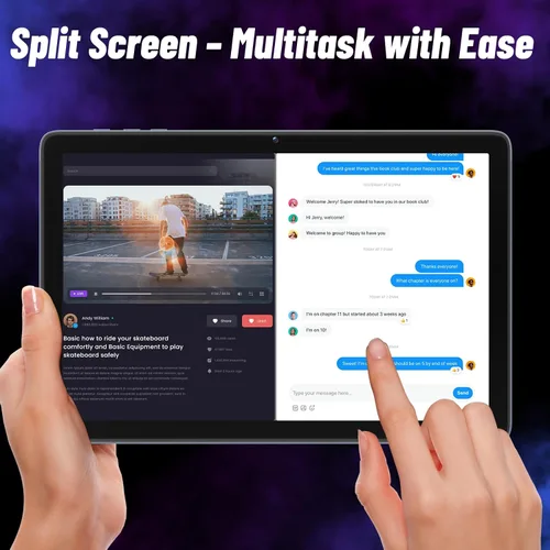 Miniatura 7 de JUNYANG Tablet, Android 15 Tablets de 10.1 pulgadas con Octa-Core, 12GB+128GB+ 2TB ampliable, Tablet PC de pantalla táctil HD grande para adultos