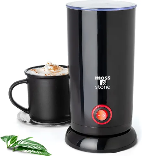 Moss & Stone Espumador Eléctrico de Leche para Arte de Lata, Máquina Eléctrica para Cappuccino y Calentador de Leche, Fabricante de Espuma Caliente