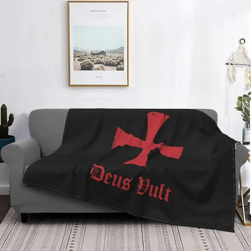 Miniatura 6 de Deus Vult Knights Templar Cross - Manta térmica, ligera, súper suave y cálida para todas las estaciones, para sofás